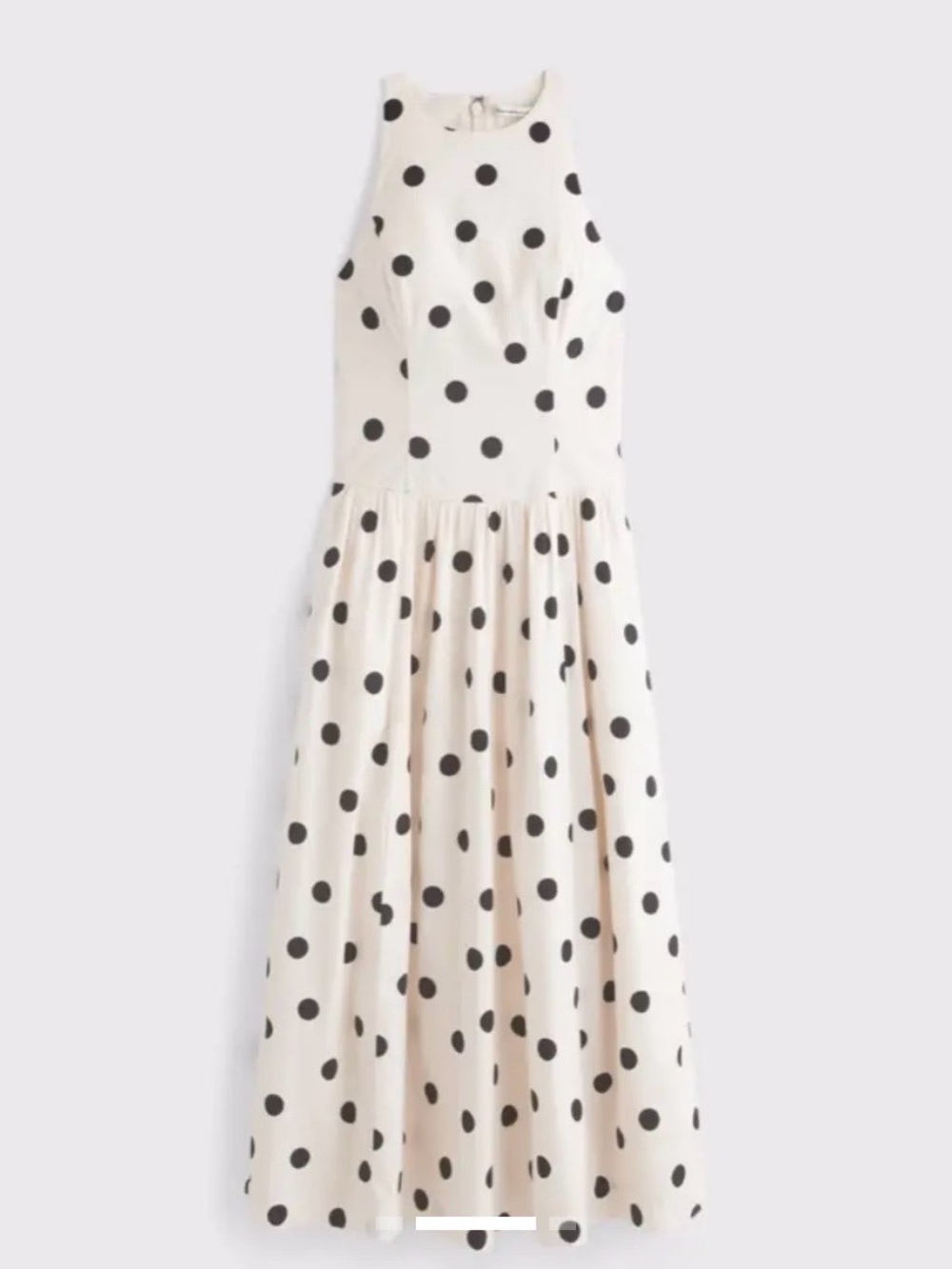 Abercrombie & Fitch High Halter Polka Dot Pockets Midi Dress Size M MSRP $120 - Picture 7 of 9